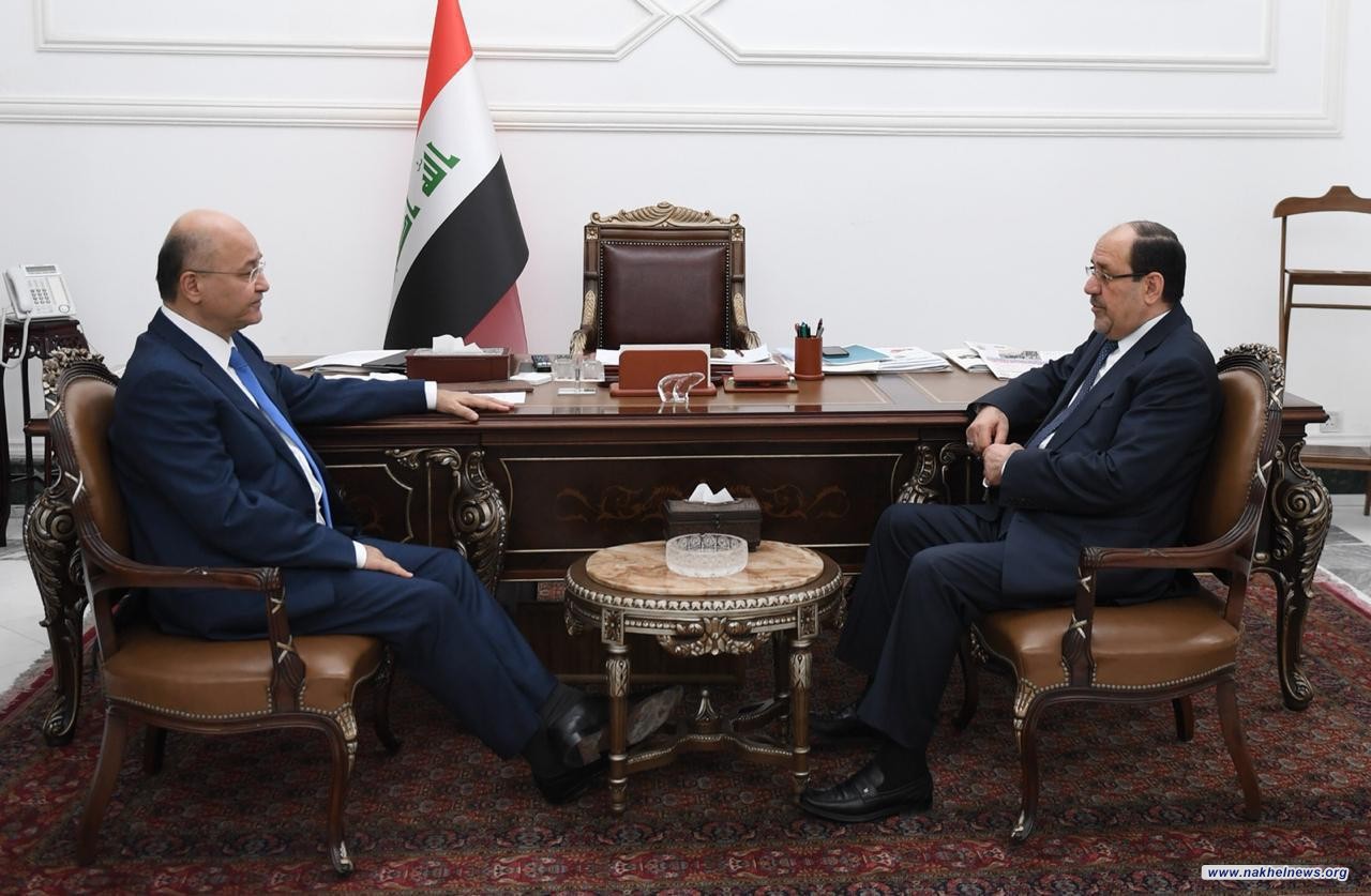 صالح يلتقي المالكي ويدعو جميع الاطراف السياسية لدعم عبد المهدي