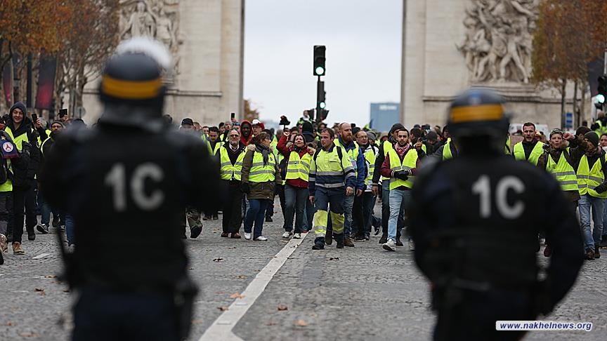  فرنسا.. جرحى في مواجهات بين الشرطة ومحتجي السترات الصفر